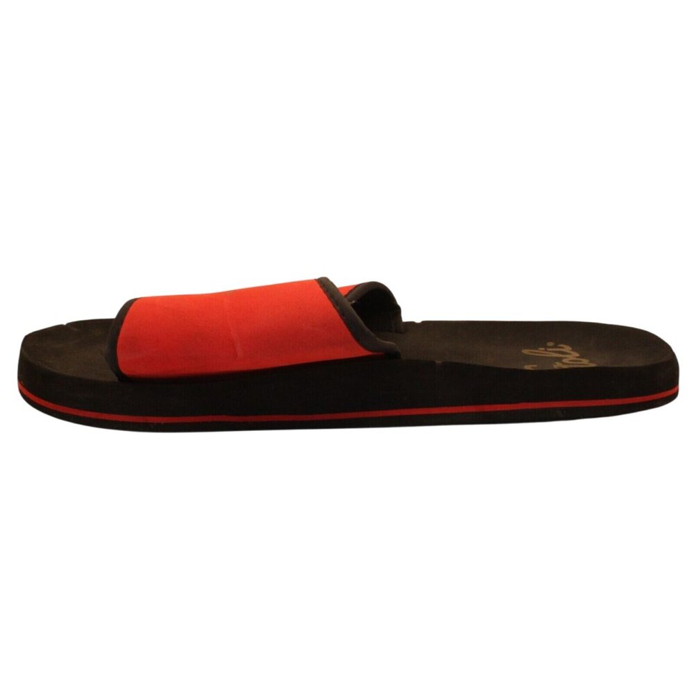 Stoli Vodka Orange Black Size M-9 W-11 Hook Loop Closure Slides Sandals - Picture 3 of 4